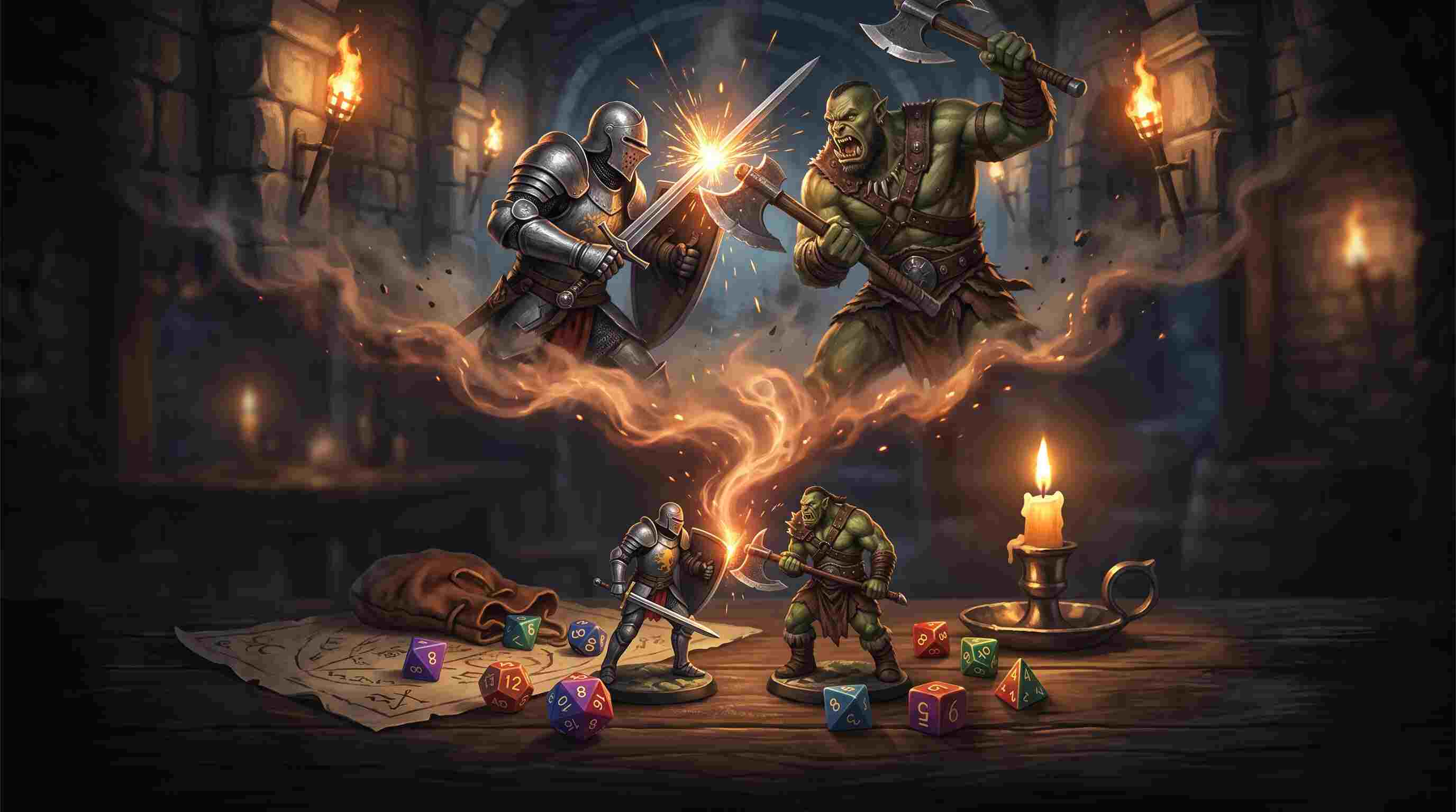 Como narrar combate no RPG: tabela com frases de narração para as ações dos inimigos