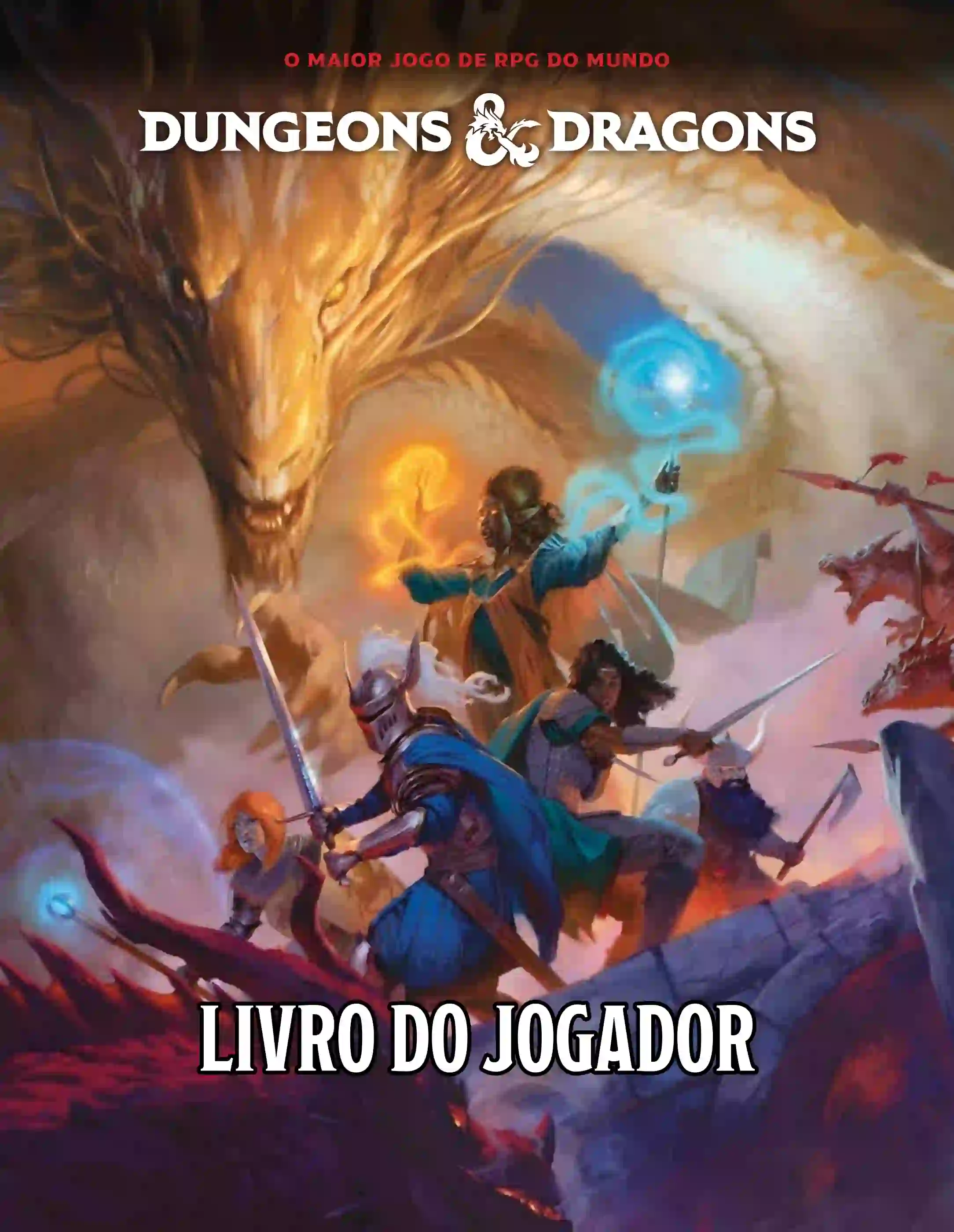 Capa do Livro do Jogador de Dungeons & Dragons 2024 em português